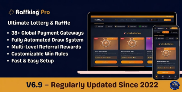 Lottery and Raffle Platform – Automated Lottery, Raffle, Competitions, Giveaways and Wallet System