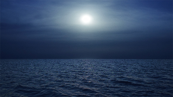 Moonlight Night Sea