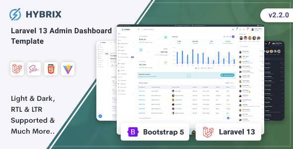 Hybrix - Laravel 13 Admin & Dashboard Template