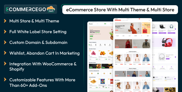 eCommerceGo SaaS - eCommerce Store with Multi theme and Multi Store