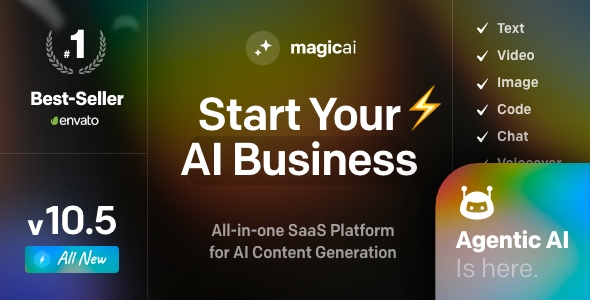 MagicAI - OpenAI Content, Text, Image, Video, Chat, Voice, and Code Generator as SaaS