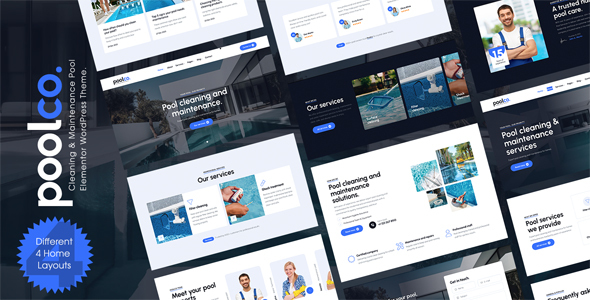 Poolco - Pool Cleaning & Maintenance Elementor WordPress Theme