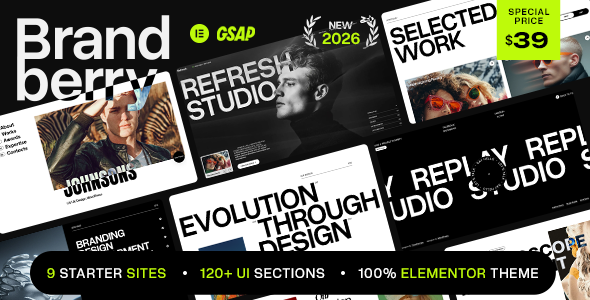 Brandberry – Creative Elementor WordPress Theme