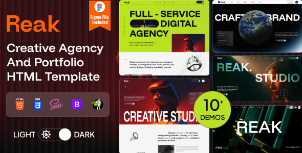 Reak - Creative Agency & Digital Agency HTML Template