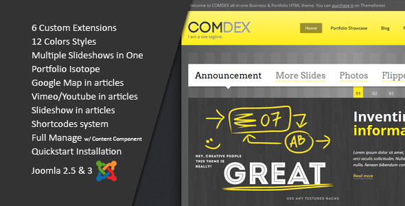 ComDex :: Clean and Modern Joomla Template