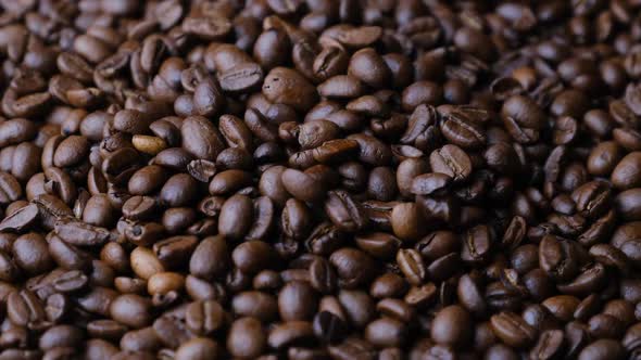 Coffee Beans Rotate Slowly