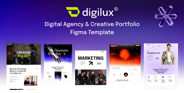 Digilux - Digital Agency & Creative Portfolio Figma Template