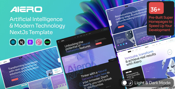 Aiero | AI Agency & Technology NextJs Template