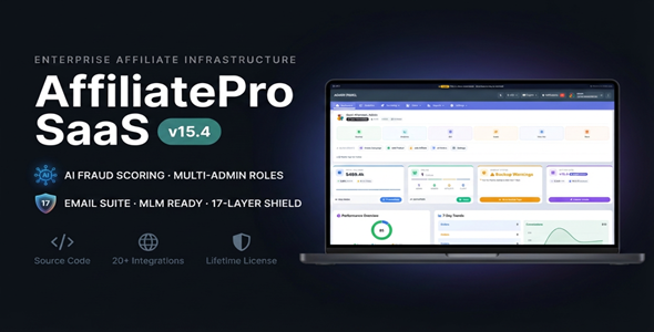 AffiliatePro SaaS: AI-Powered Enterprise Affiliate & Multi-Vendor Engine (17-Layer Fraud Defense)