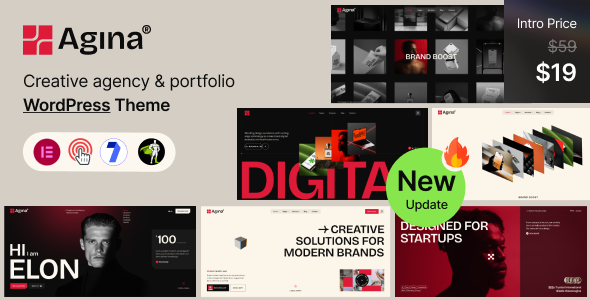 Agina - Creative Agency & Portfolio WordPress Theme
