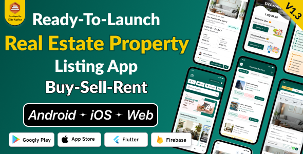 DTBroker: Real Estate Property Buy-Rent-Sell Flutter Android-iOS-Web Apps with Laravel Admin Panel