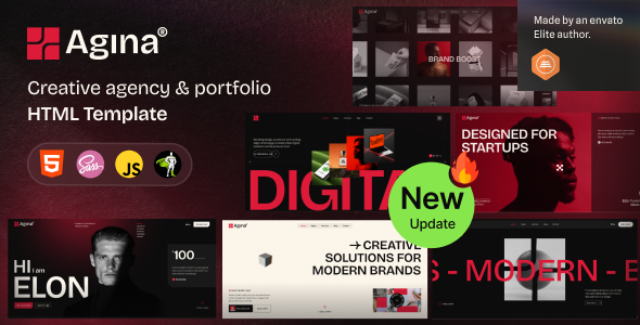 Agina - Creative Agency & Portfolio HTML5 Template