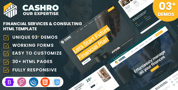 Cashro - Financial Services & Consulting HTML Template