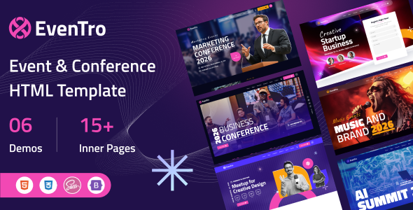 EvenTro - Event & Conference HTML Template