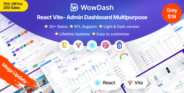 WowDash - React JS (Vite) - Admin Dashboard Template Multipurpose
