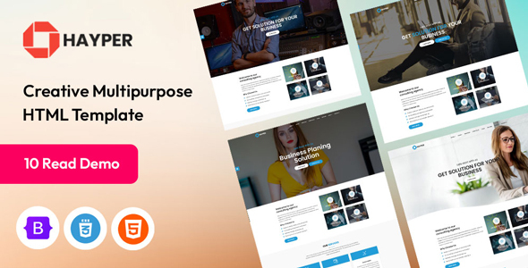 Hayper – Creative One Page Multipurpose HTML Template