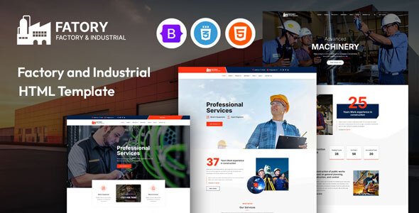 Fatory – Industrial & Construction HTML Template