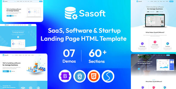 Sasoft - AI Startup, SaaS & App Landing Page Template
