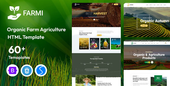 Farmi - Agriculture, Dairy Farm & Organic Food HTML Template
