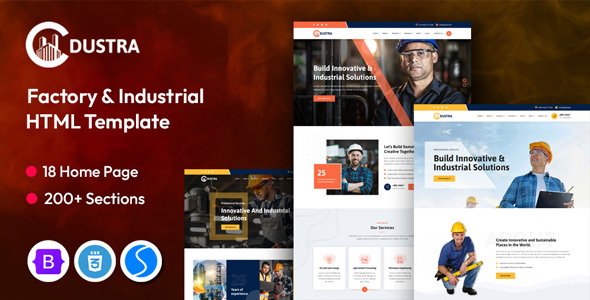 Dustra - Manufacturing, Industry & Engineering HTML Template