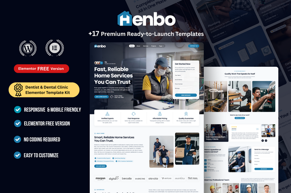 Henbo — Local Services WordPress Elementor Template Kit