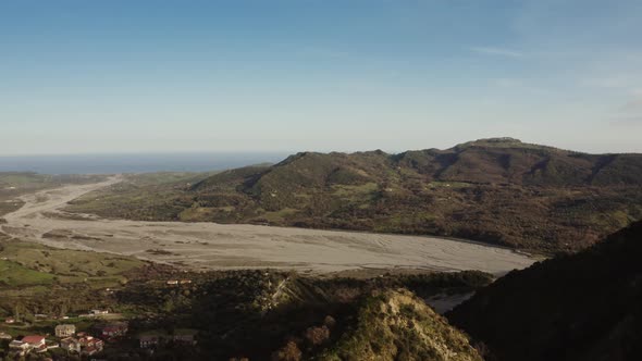 Aerial View of Dry River in Calabria