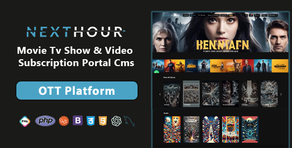 Next Hour - Movie Tv Show & Video Subscription Portal Cms