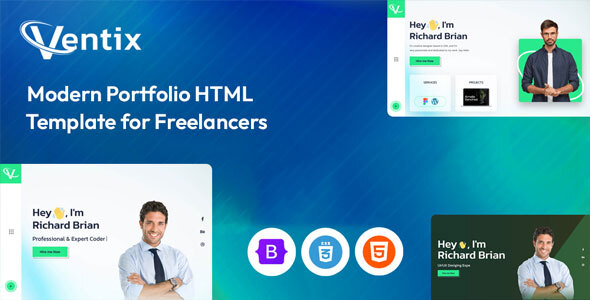 Ventix - Personal Portfolio Resume HTML Template