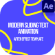 Modern Sliding Text Animation After Effect - VideoHive Item for Sale