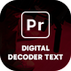 Digital Decoder Text Animation - VideoHive Item for Sale