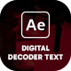 Digital Decoder Text Animation - VideoHive Item for Sale