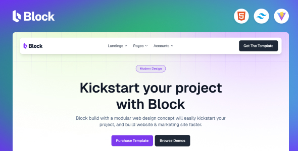 Block — SaaS & Startup Tailwind CSS Template