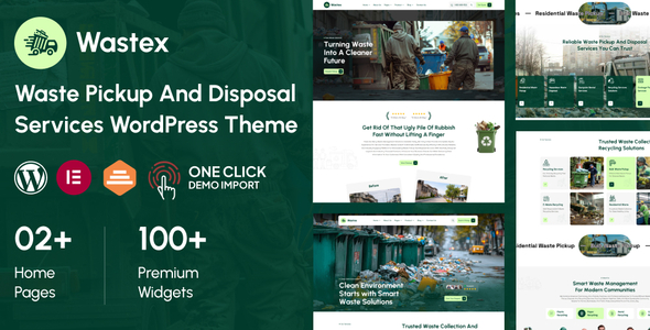 Wastex- Waste Pickup and Disposal Services WordPress Theme