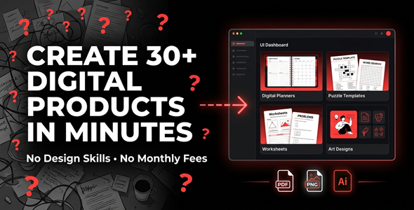 AI Digital Products Maker - Windows App for Printables & Content Generation
