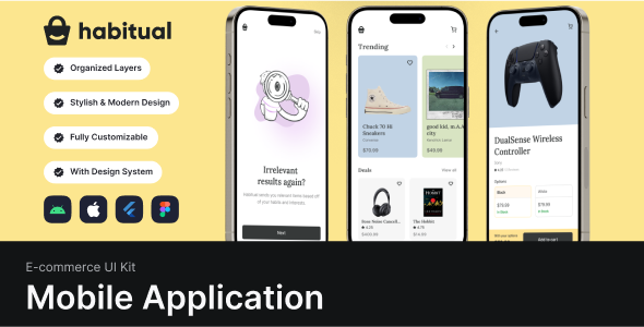 Habitual E-Commerce App UI Kit