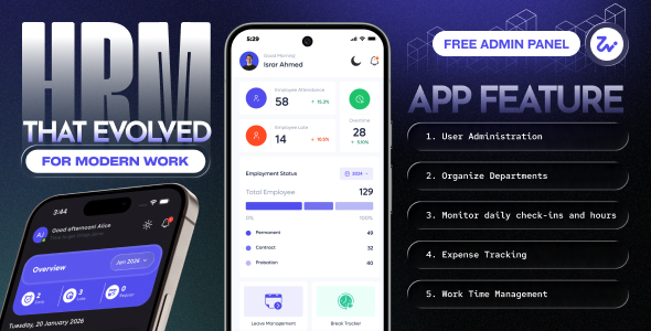 WorkZen – HRM & Payroll Management System with Mobile App