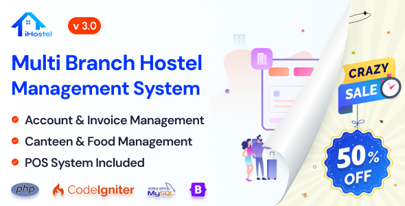 iHostel - iNiLabs Multi Branch Hostel Management System & POS