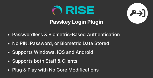 Passkey Login Plugin for Rise CRM