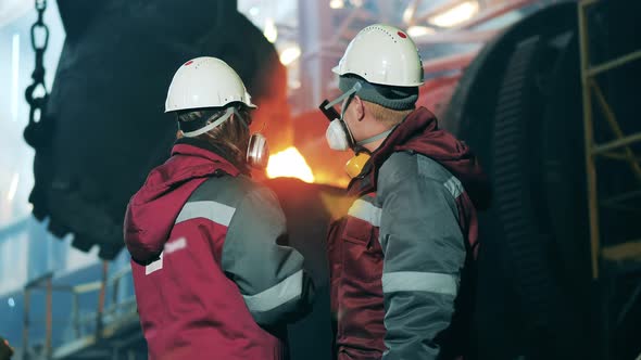 Steelmaker Metallurgist Metalworker at the Metallurgical Factory