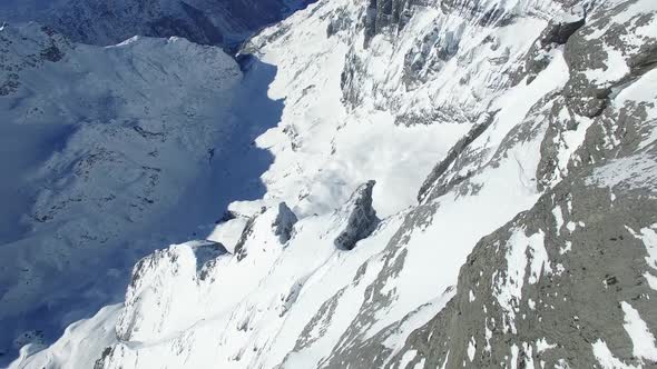 Flying over Snow Alps Mountains Nature Landscape  alt