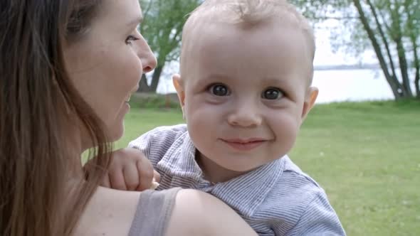 Mother and Adorable Baby Boy