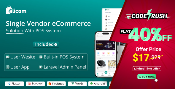 AliCom eCommerce CMS - Complete Single Vendor eCommerce Solution With Built-in POS