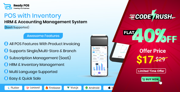 Ready POS - POS with Inventory Management System, HRM & Accounting | POS SAAS