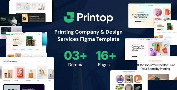 Printop - Printing Company & Design Services Figma Template