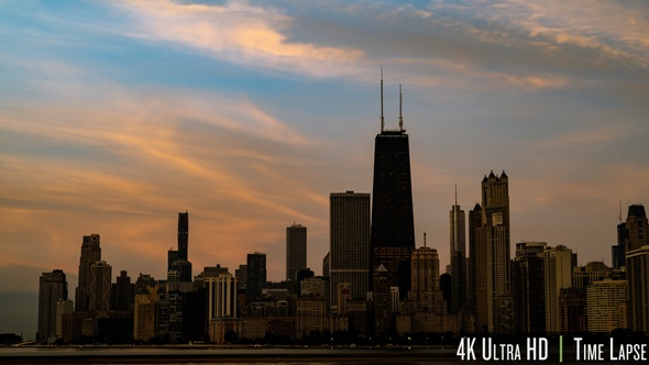 4K Chicago Lakefront Sunrise Time-Lapse