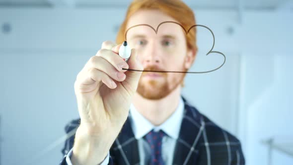 Creative Cloud Computing Concept on Transparent Glass in Office