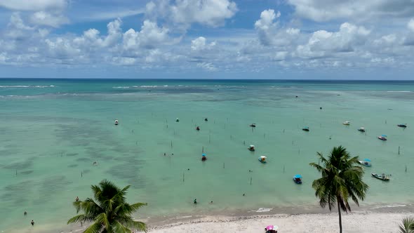 Sao Miguel dos Milagres Beach at Alagoas Brazil. Northeast Brazil.