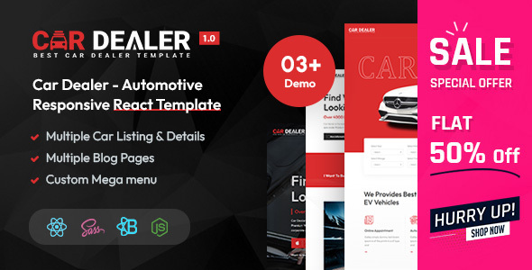 Car Dealer - Automotive Responsive React Template
