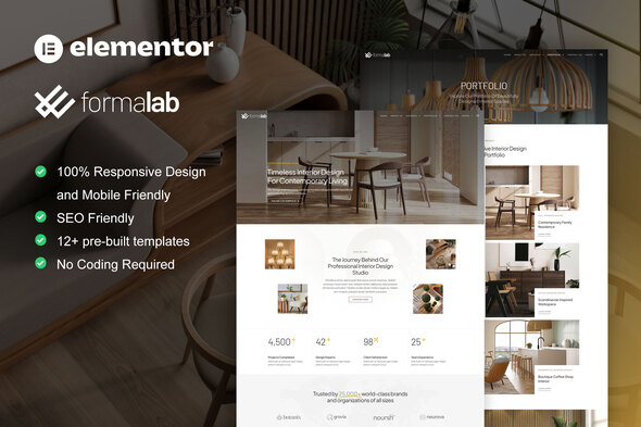 Formalab - Interior Design & Architecture Elementor Template Kit