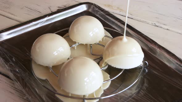 Production of French Mousse Desserts